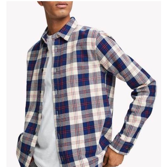 Scotch and Soda Checked Shirt with Spread Collar L - Picture 5 of 7